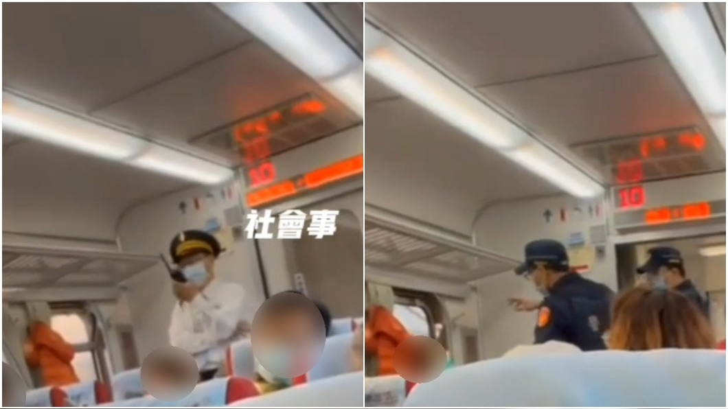 旅客因空氣不好想開窗，向列車長反映後遭拒，雙方爆口角衝突。（圖／翻攝自記者爆料網）