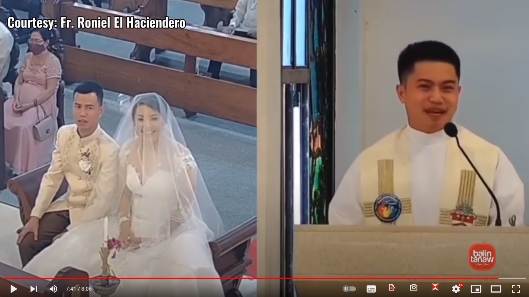 主持婚禮的神父竟是新娘的前男友。（圖／翻攝自 Balintanaw YT）