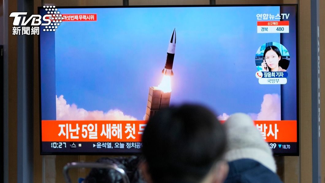 北韓今發射2枚飛彈。（圖／達志影像美聯社）
