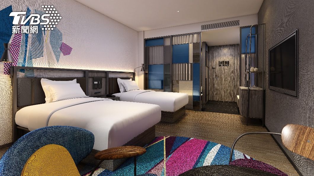 台南安平雅樂軒酒店擁有115間客房，皆以台南安平港的設計風格為靈感。（圖／台南安平雅樂軒提供）