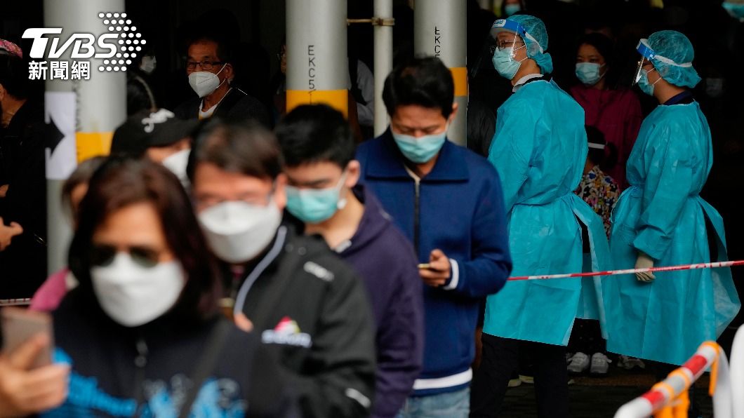 香港疫情爆，今日增351例確診。（圖／達志影像美聯社）