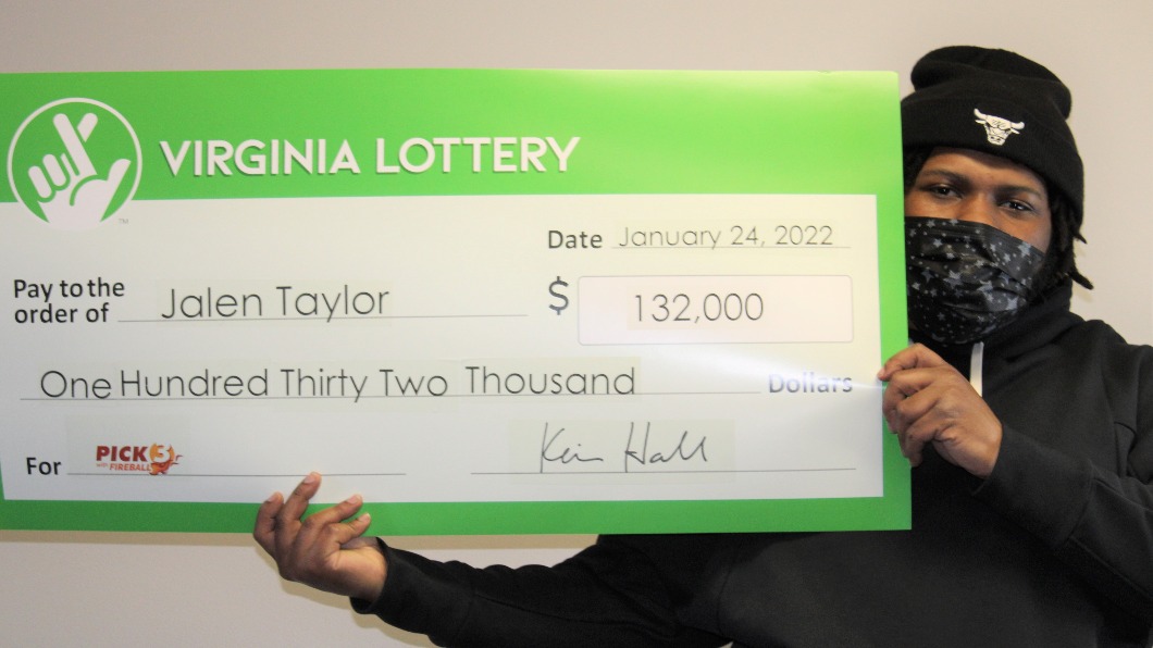 泰勒兩個月內幸運中頭獎。（圖／翻攝維吉尼亞州彩券公司（Virginia Lottery）官網）