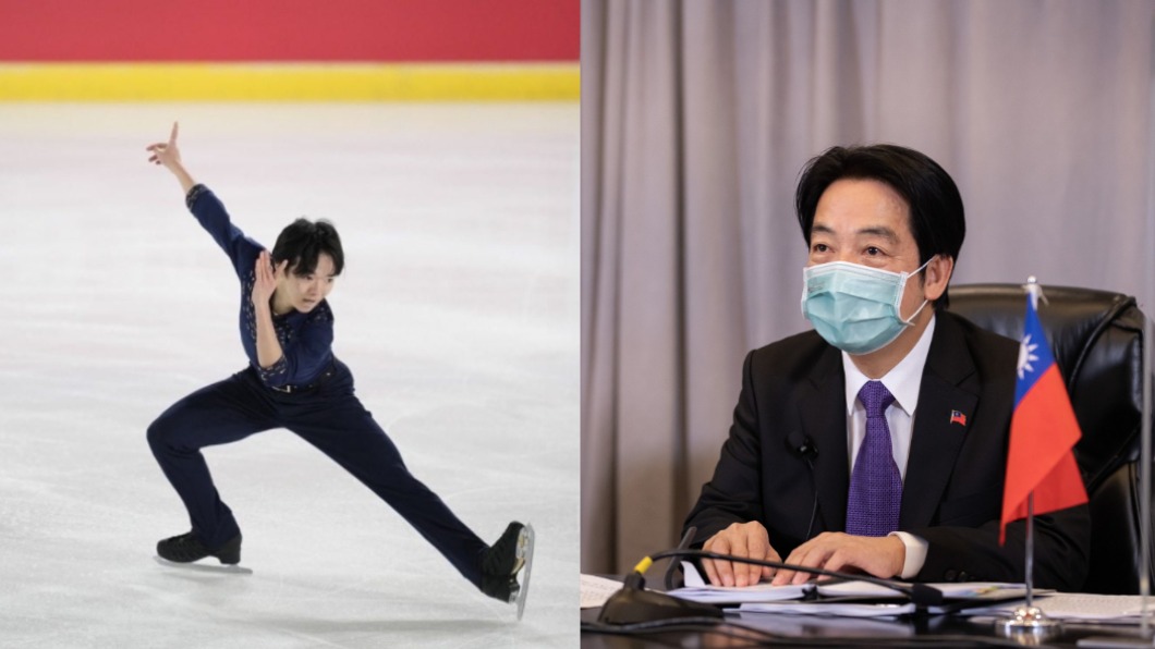 日本滑冰選手鍵山優真、副總統賴清德。（圖／翻攝自yuma_kagiyama15 IG、賴清德臉書）