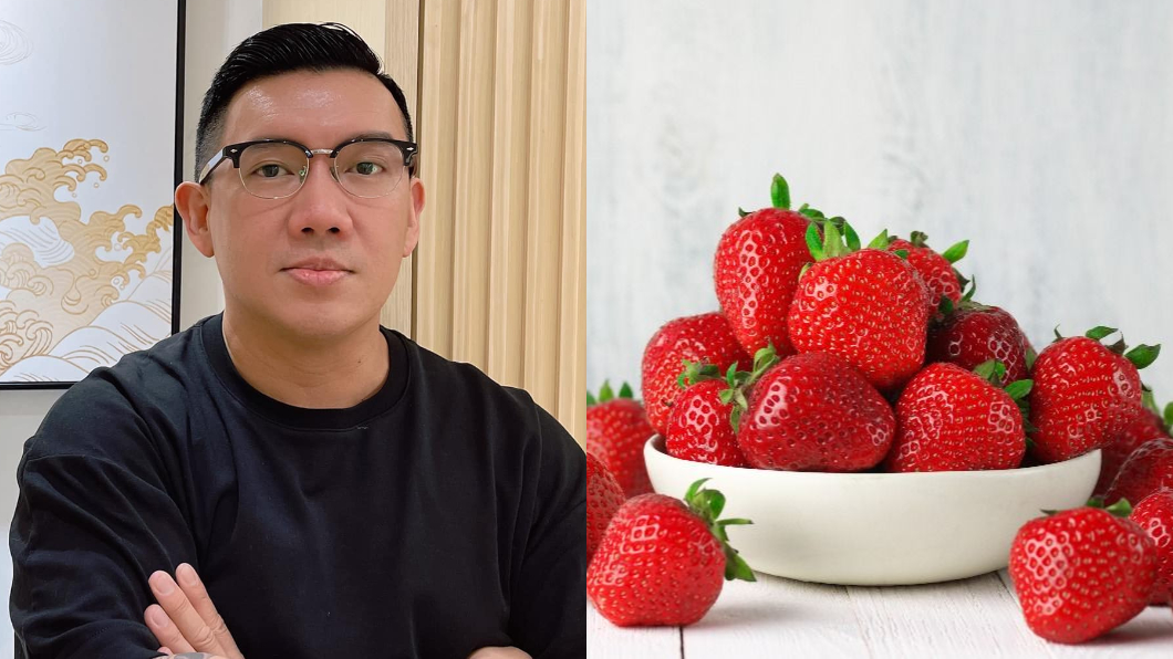 杜汶澤向小販買草莓，回家打開才發現「只有一層」。（圖／翻攝自杜汶澤臉書、Shutterstock達志影像）