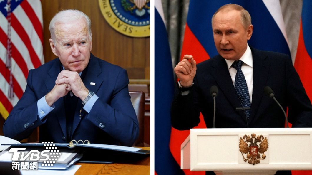 美國總統拜登（左）與俄羅斯總統普欽（右）。（合成圖／達志影像路透社）