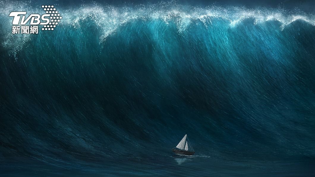 加拿大Ucluelet海上測得1300年一見的巨大瘋狗浪。（示意圖／shutterstock 達志影像）