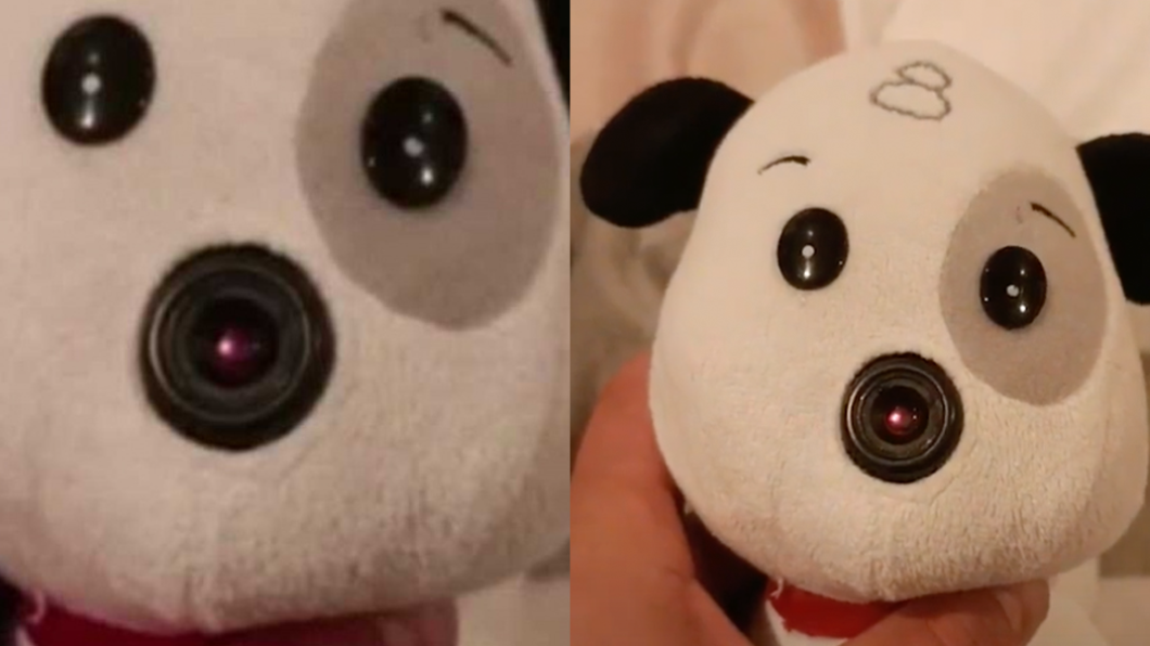網友發現從夜市帶回來的狗娃娃有針孔攝影機。（圖／翻攝自微博）