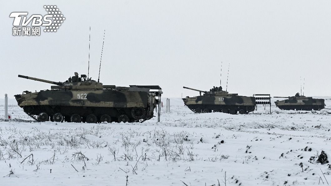 俄羅斯軍隊近日在烏克蘭邊境不斷集結。（圖／達志影像路透社）