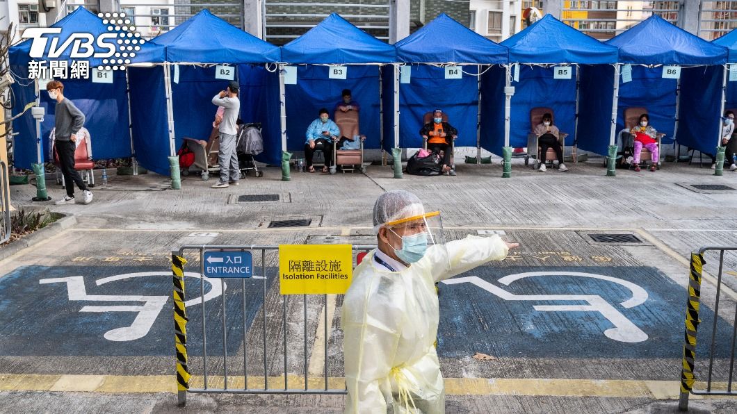 香港疫情急遽升溫，今增約5千確診。（圖／達志影像歐新社）