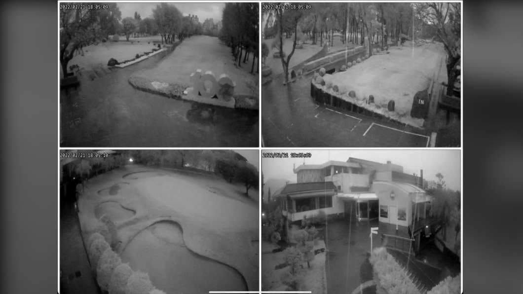 昨日傳出淡水的百年老球場降雪了。（圖／翻攝自高爾夫文摘臉書）