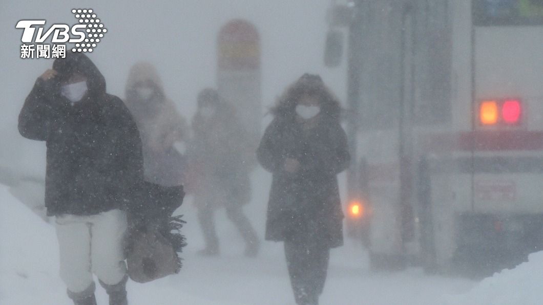 日本北海道積雪量創紀錄。（圖／達志影像美聯社）