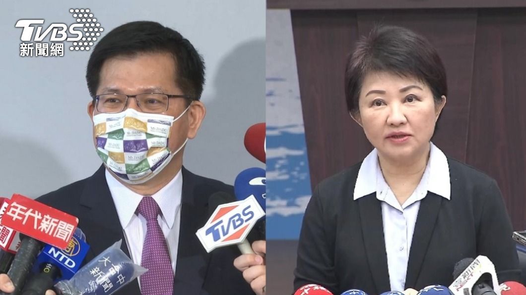 前交通部長林佳龍（左）、台中市長盧秀燕（右）。（圖／TVBS資料畫面）