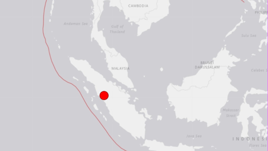 印尼蘇門答臘上午發生規模6.3強震。（圖／翻攝自USGS）