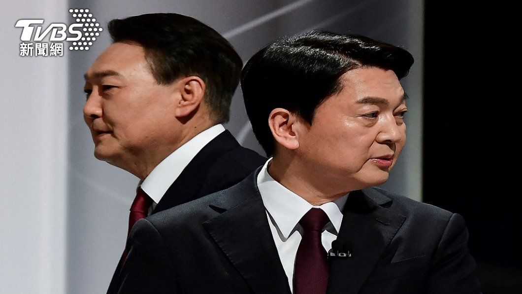 南韓總統候選人尹錫悅和安哲秀。（圖／達志影像路透社）