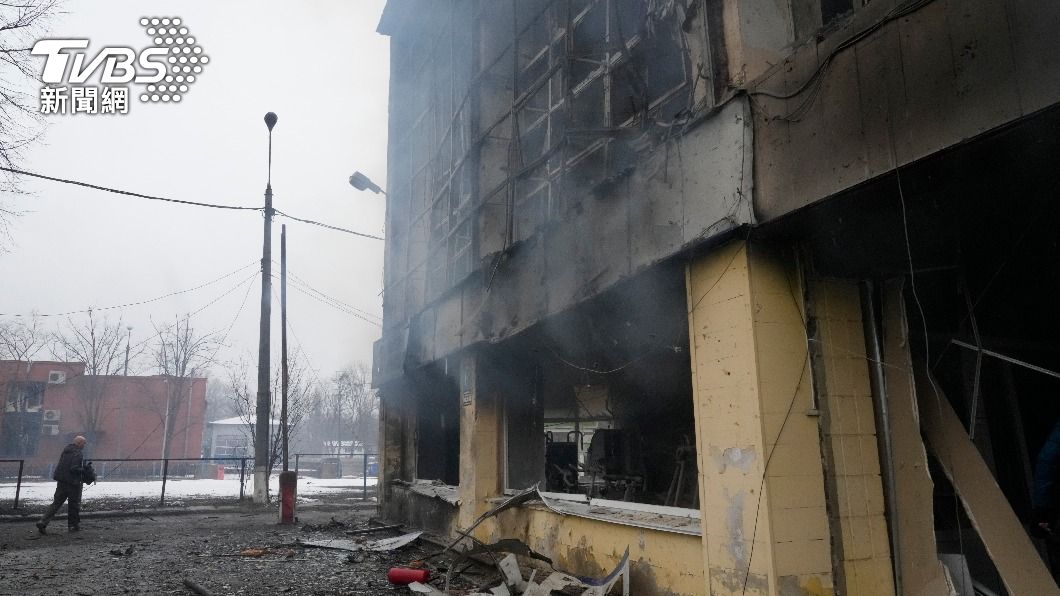 烏克蘭被俄軍猛烈轟炸。（圖／達志影像美聯社）