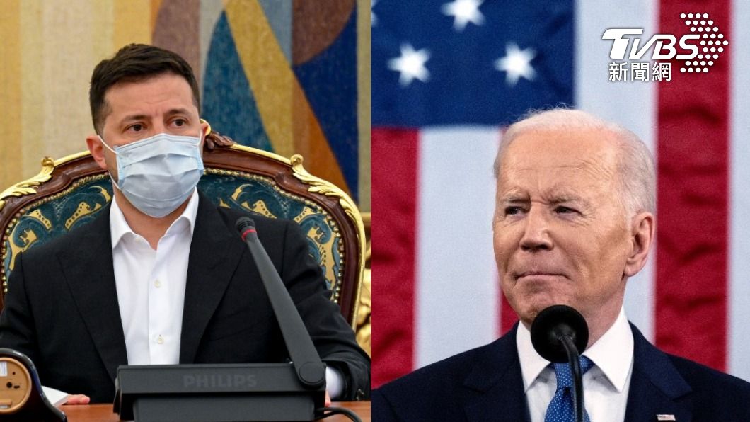 烏克蘭總統澤倫斯基已和美國總統拜登通話。（合成圖／達志影像美聯社）