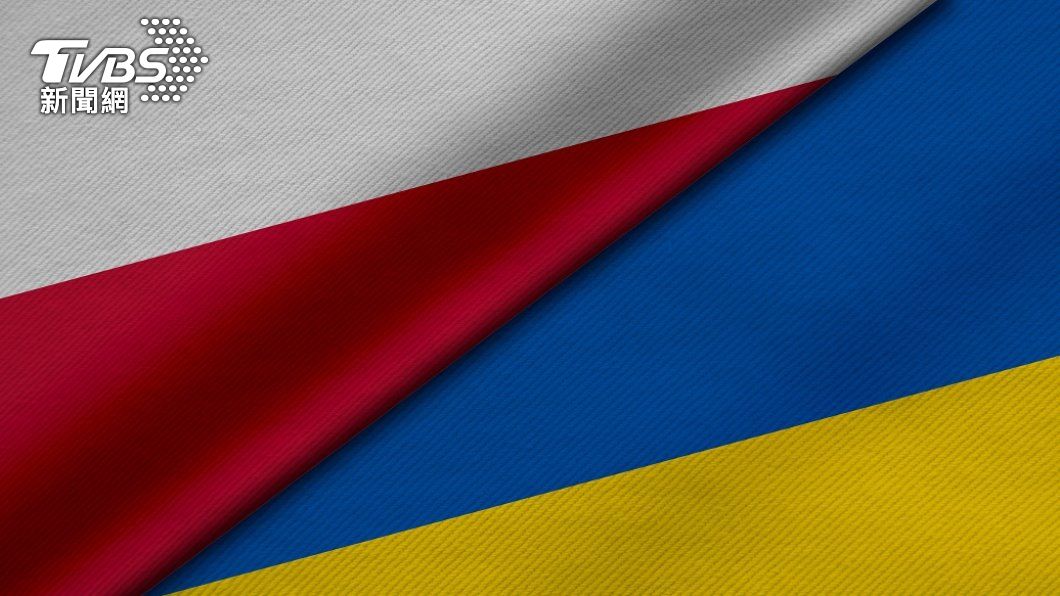 波蘭、烏克蘭國旗。（圖／shutterstock）