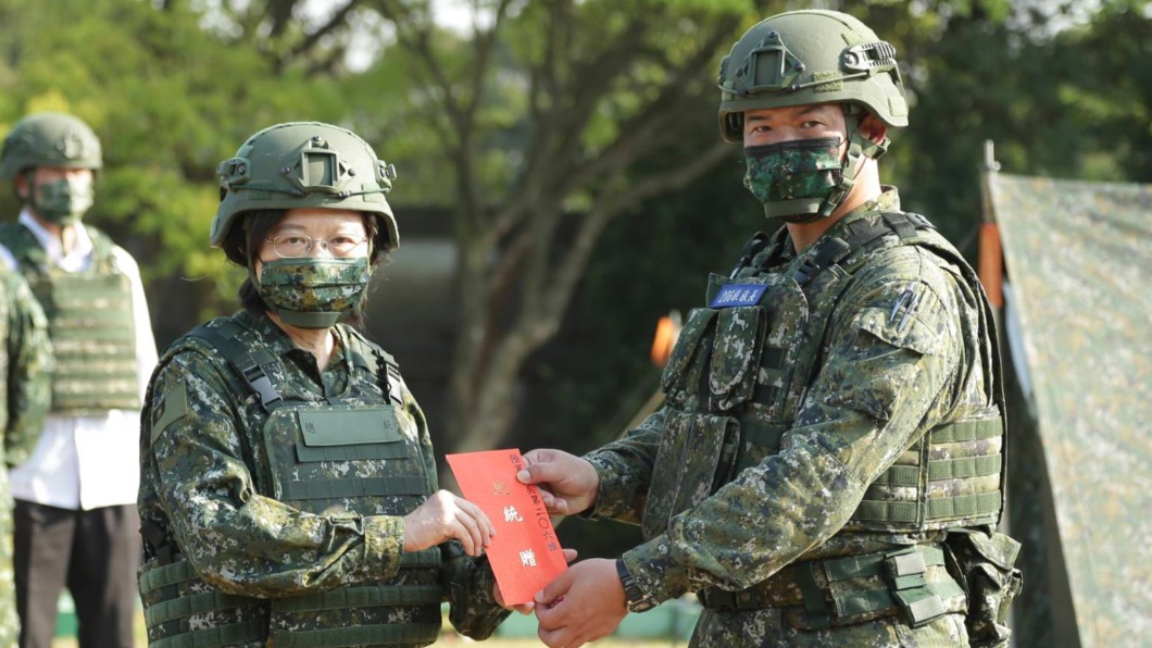 總統蔡英文日前視導新式教召。（圖／軍聞社提供）