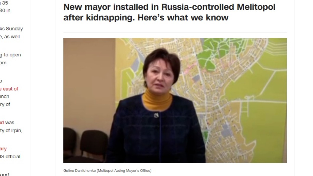 俄國指派丹紐琴科擔任梅利托波爾新市長。（圖／翻攝自CNN）