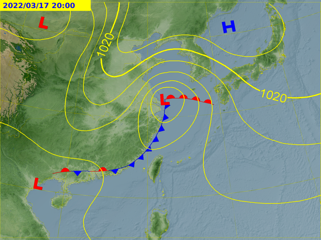 The front is approaching today (17).  (Photo/Photo taken from the official website of the Meteorological Bureau) 10 degrees freezing in one day!  2 waves of thunderstorms killed "3 consecutive days of bombing" and the whole Taiwan was wet