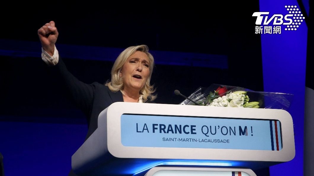 法國極右派領袖瑪琳．雷朋。（圖／達志影像美聯社）