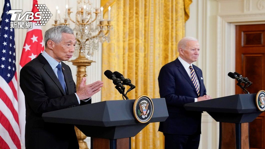美國總統拜登與新加坡總理李顯龍。（照片來源：AP）