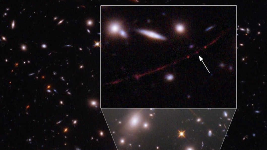 天文學家30日宣布，哈伯太空望遠鏡觀測到歷來最遙遠的恆星。（圖取自twitter.com/NASA）