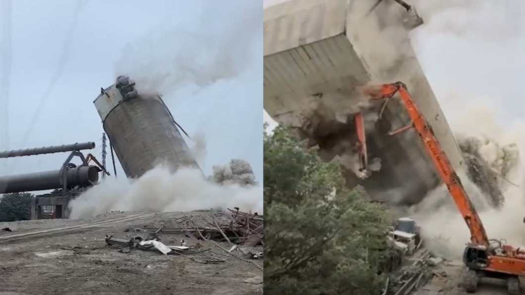 東南水泥事故影響上百班高鐵、台鐵列車。（圖／翻攝自記者爆料網）