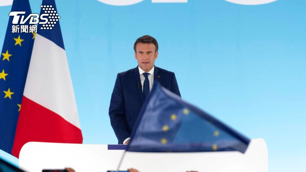 法國現任總統馬克宏。（圖／達志影像美聯社）