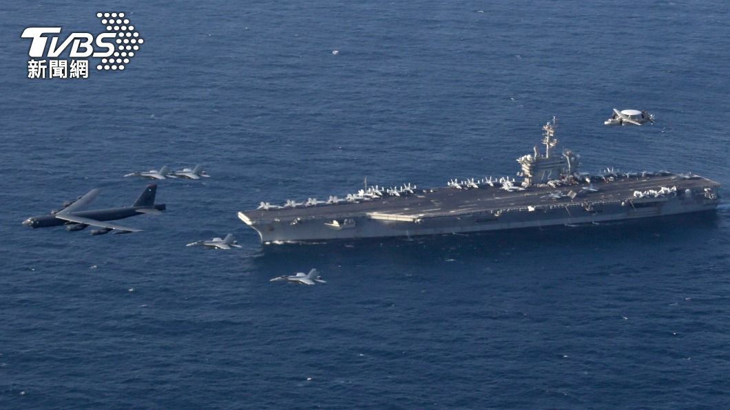 美國海軍航母「林肯號」駛入東海海域，準備與日本進行軍演。（示意圖／達志影像美聯社）
