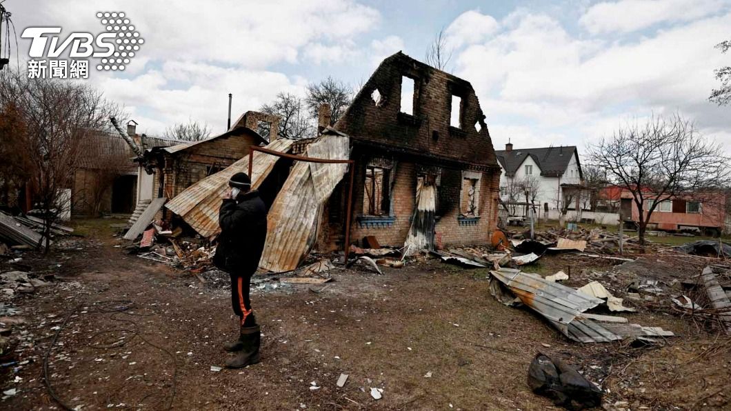 基輔周遭小鎮布查遭俄軍嚴重破壞。（圖／達志影像路透社）