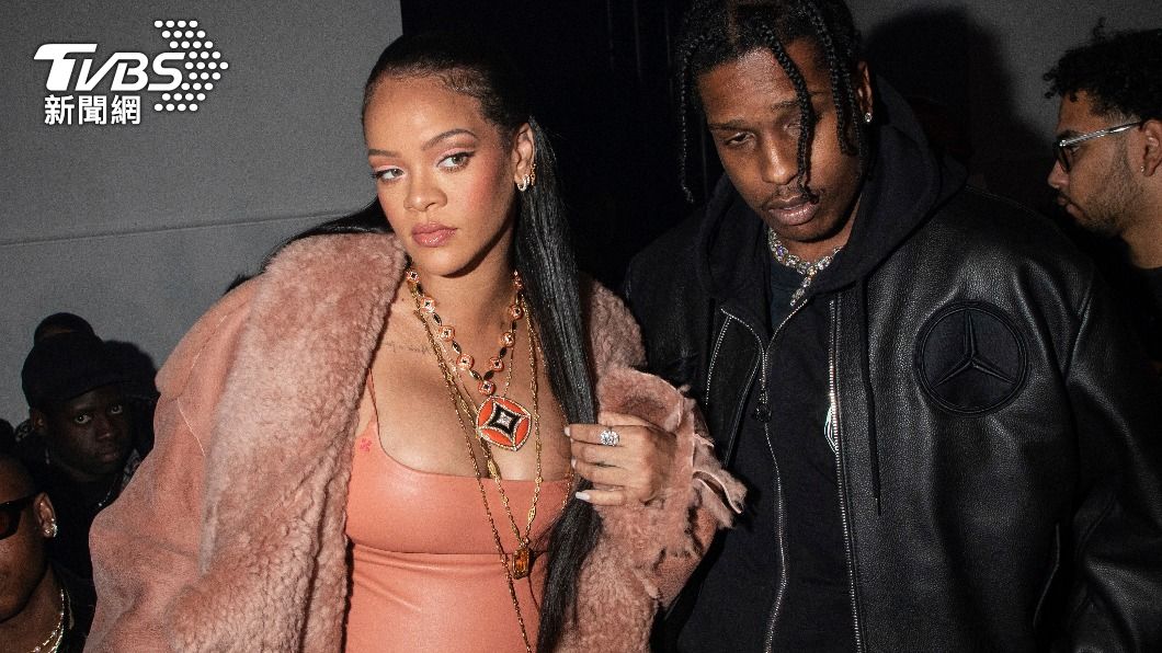 蕾哈娜（Rihanna）與男友A$AP Rocky。（圖／達志影像美聯社）