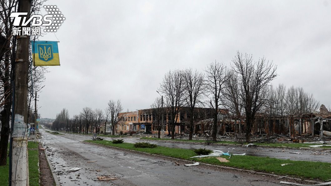 烏東頓內茨克地區被轟炸後景象。（圖／達志影像路透社）