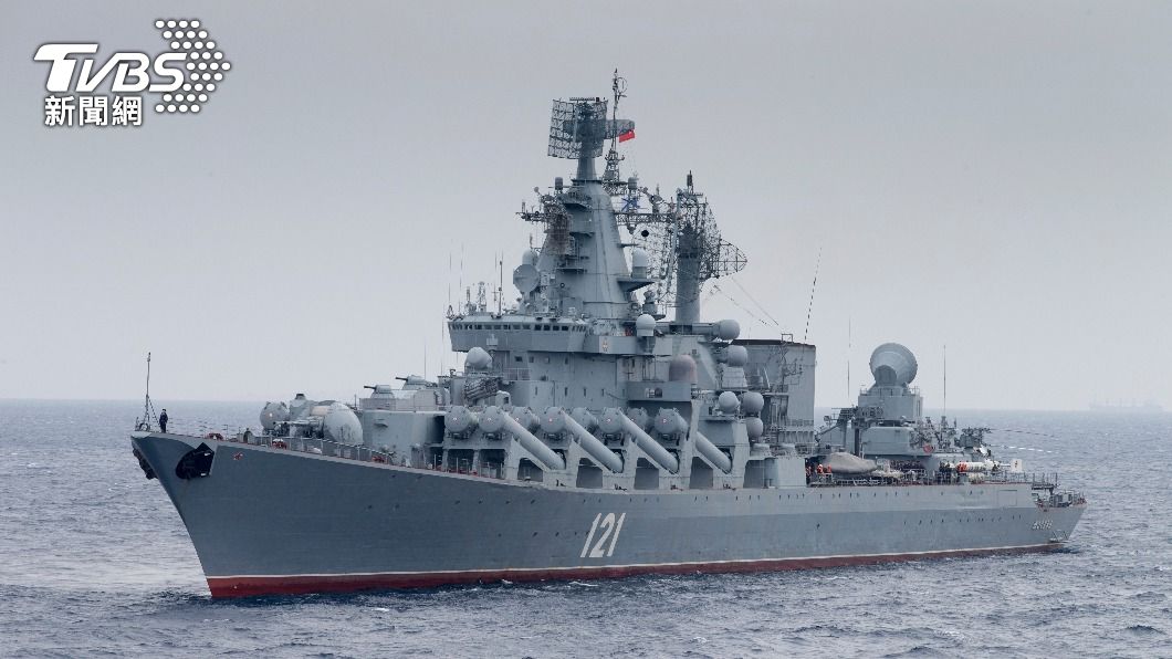 「莫斯科號」遭烏海王星反艦飛彈給擊沉。（圖／達志影像美聯社）