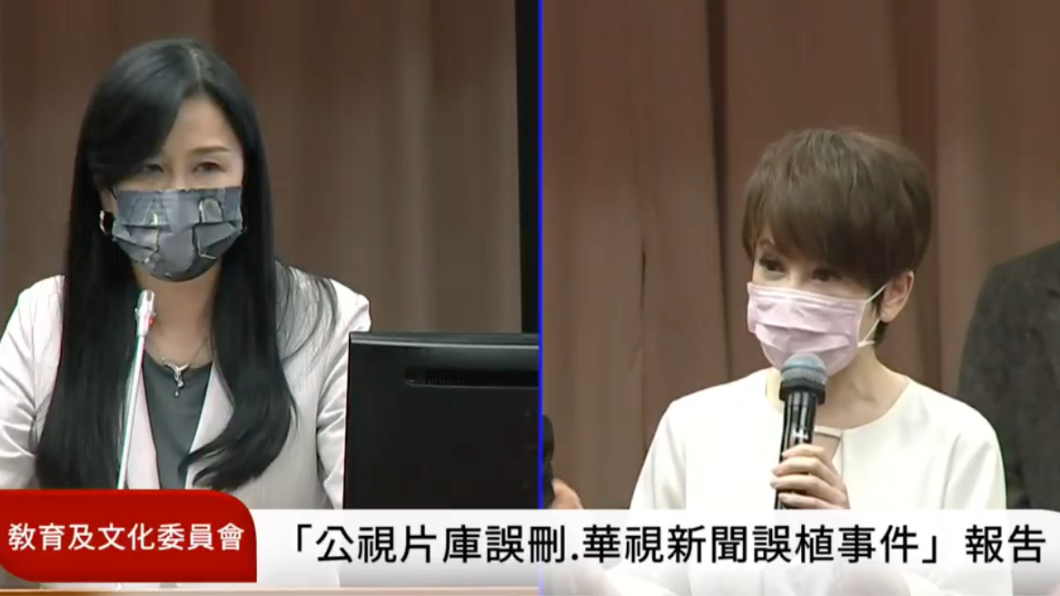 陳雅琳（右）坦言曾向董事會請辭華視新聞部台長。（圖／TVBS）