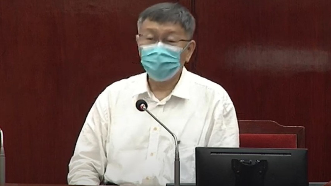 台北市長柯文哲今天赴北市議會，並針對疫情發表看法。（圖／翻攝柯文哲直播）
