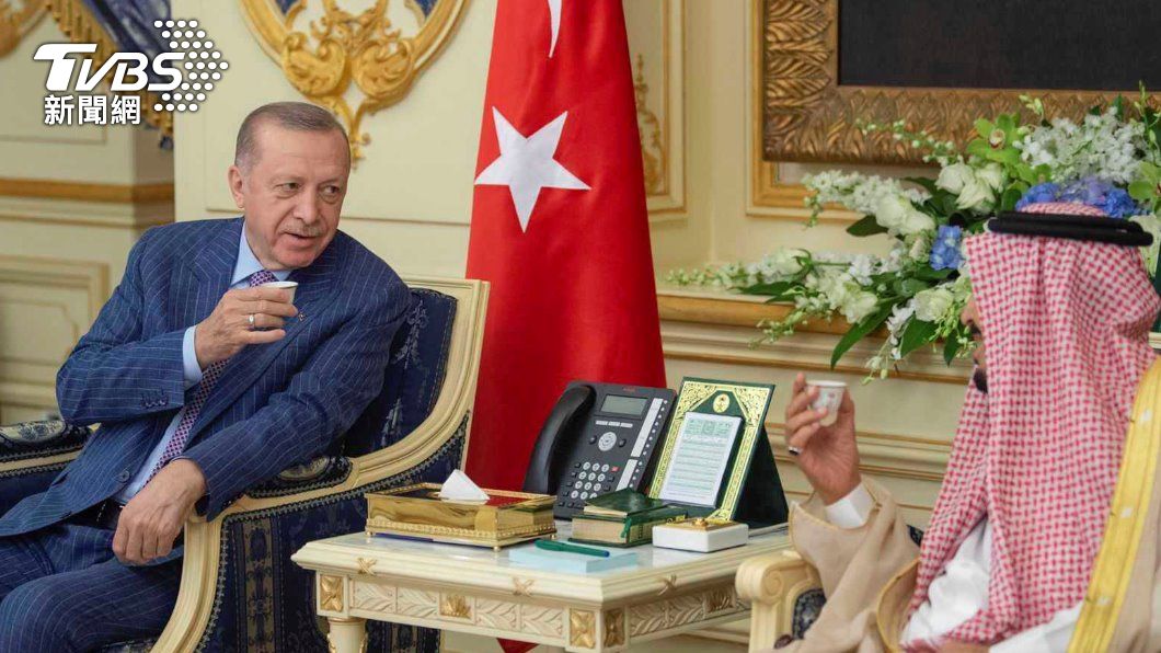 土耳其總統艾爾段訪問沙烏地阿拉伯。（照片來源：AP）