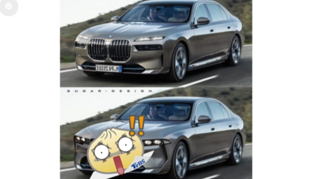 BMW新7 Series正式發表，重新設計的車頭讓網友意見兩極。（圖／翻攝自Sugardesign IG）