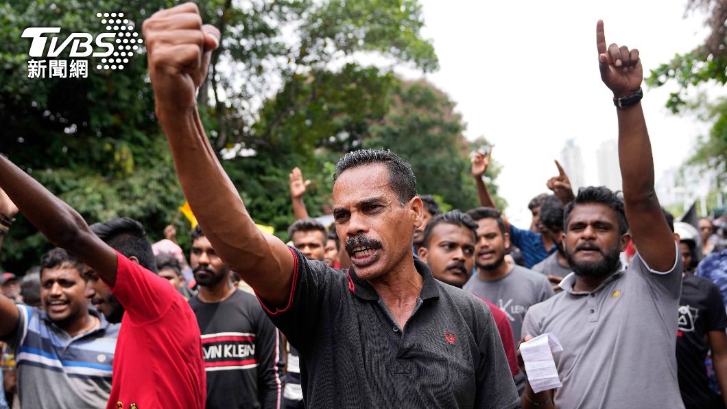 斯里蘭卡的經濟狀況惡劣，近來頻頻爆發示威。（圖／達志影像美聯社）