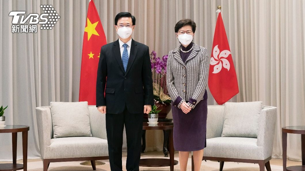 香港候任特首李家超9日會見林鄭月娥。（圖／達志影像美聯社）