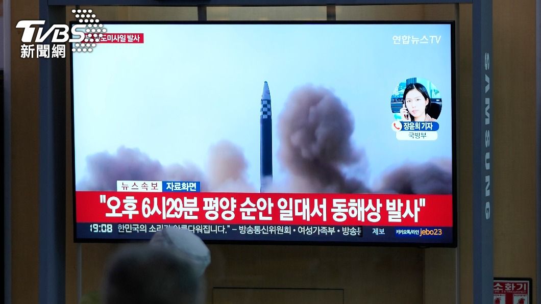 北韓12日發射3枚飛彈。（圖／達志影像美聯社）