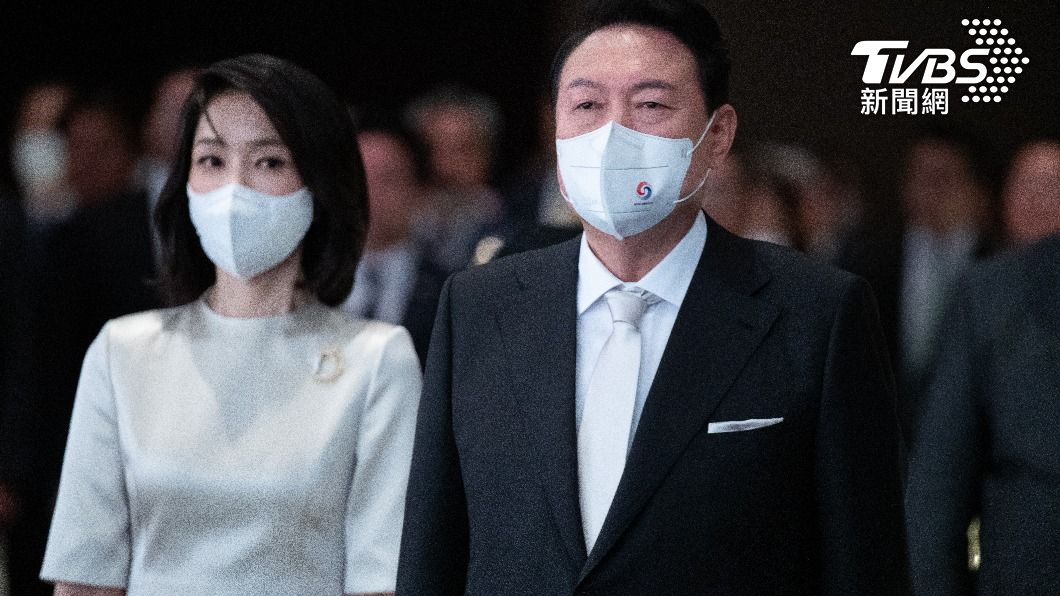 南韓總統尹錫悅和第一夫人金建希。（圖／達志影像歐新社）