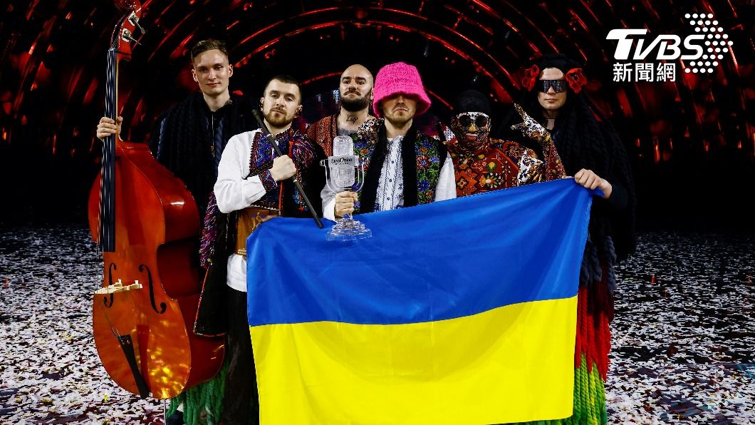 烏克蘭卡盧什樂團在歐洲歌唱大賽奪冠。（圖／達志影像路透社）