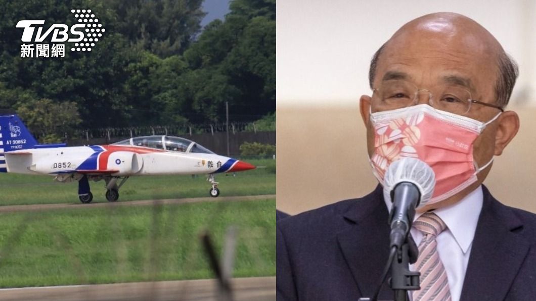 AT-3教練機在高雄岡山墜毀，蘇貞昌下指示。（圖／TVBS資料照）