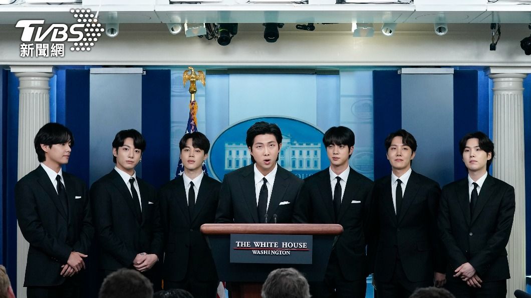 南韓7人男子天團BTS（防彈少年團）5月31日造訪白宮。（圖／達志影像美聯社）