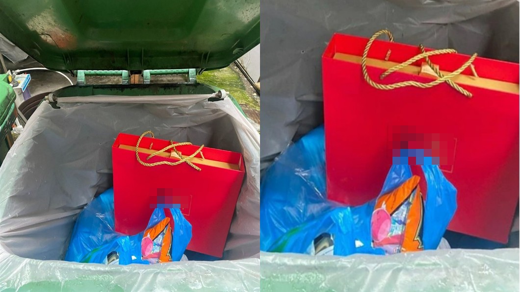 一名女網友準備禮物給男友媽媽卻被對方丟進垃圾桶。（圖／翻攝自爆廢公社公開版）