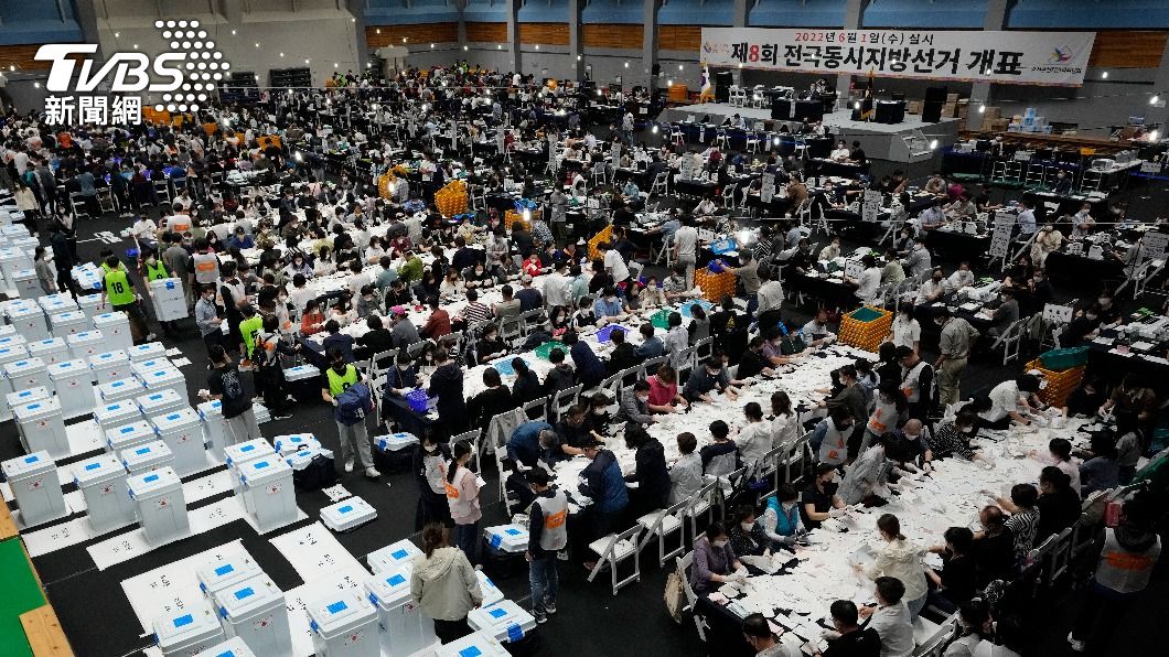 韓國地方選舉結果出爐。（圖／達志影像美聯社）