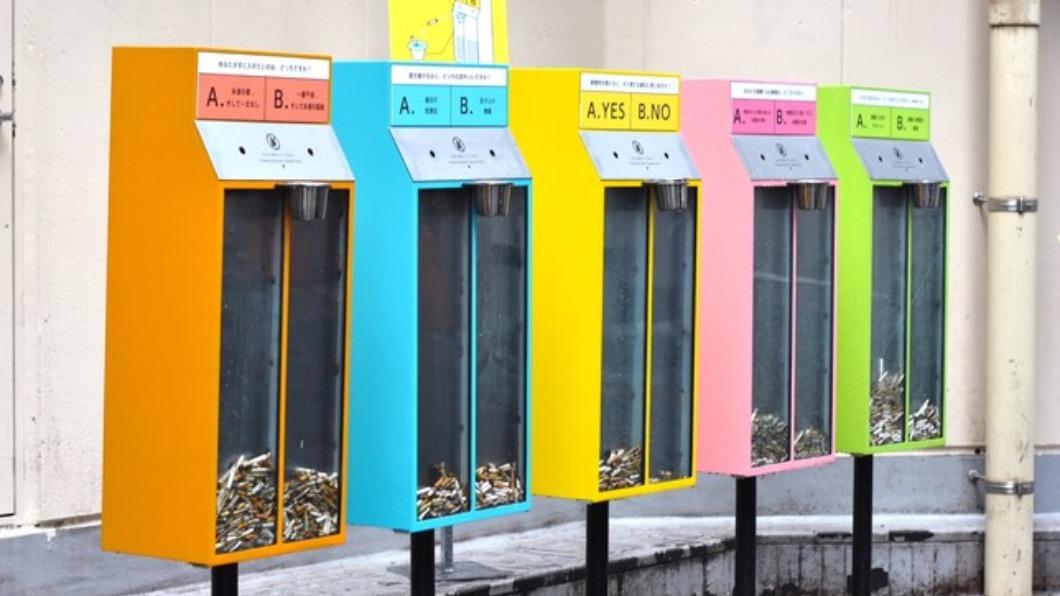 The TOBACCO在澀谷中央街設置5個煙蒂投票箱。（圖／翻攝自The TOBACCO官網）