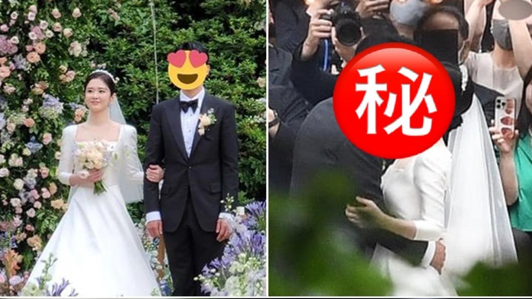 張娜拉婚禮。（圖／翻攝gilncatIG、韓媒《10 Asia》twitter） 多圖／張娜拉尪長相首曝！婚禮「激吻片」流出　婚紗照甜炸