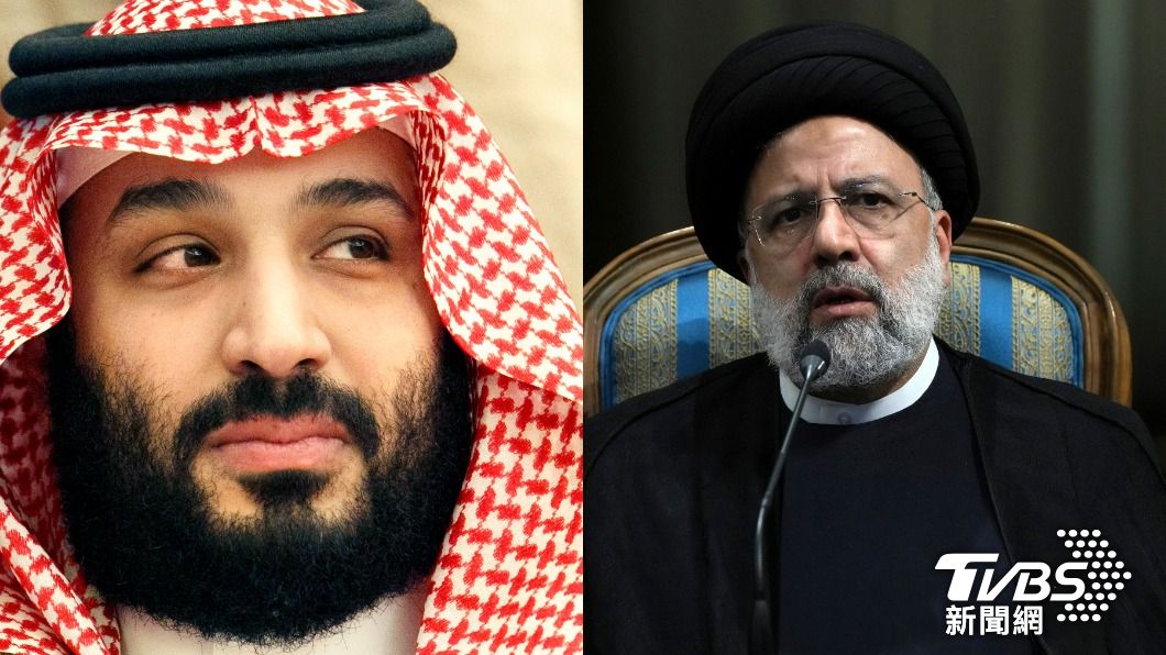 伊朗總統萊希(右)與沙烏地王儲薩勒曼。（圖／達志影像美聯社） 世仇有望和解建交？　伊朗與沙烏地阿拉伯重啟雙邊談判